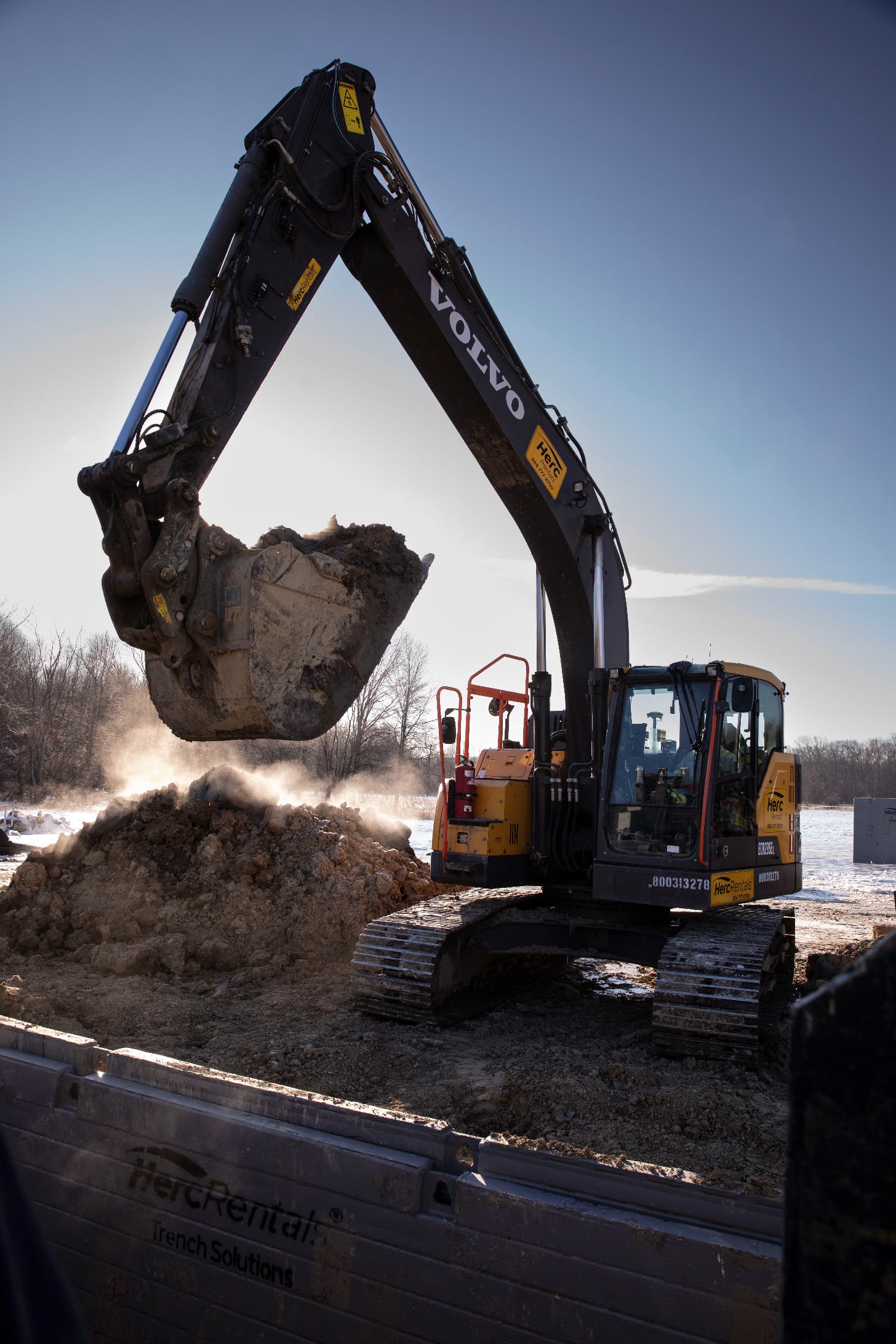 Herc Rentals equipment on a job site